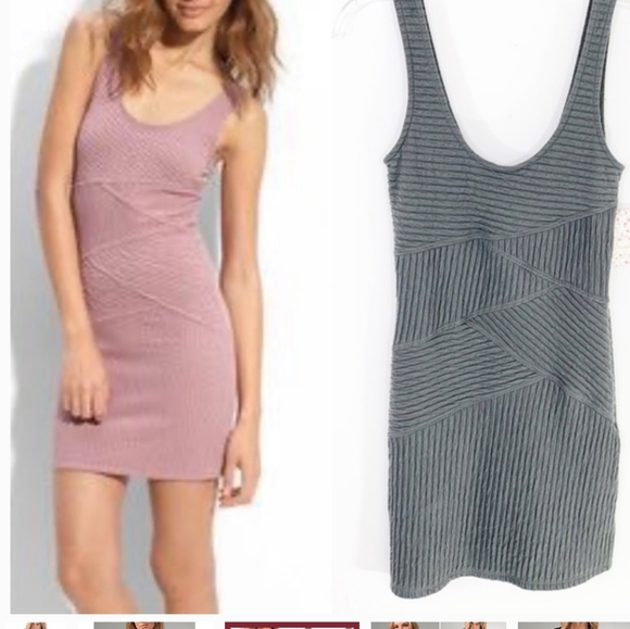 Free People feeling fancy body con mini ribbed dress - Picture 3 of 11